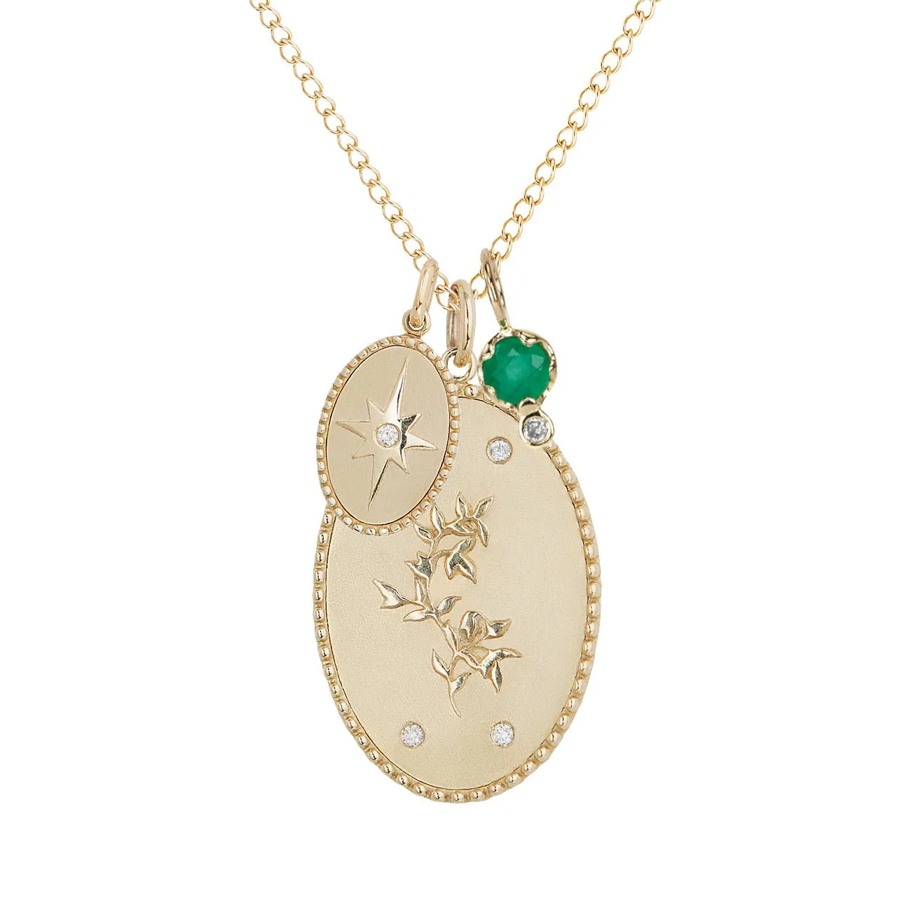 10K Gold Small Star Pendant with Diamond Detail