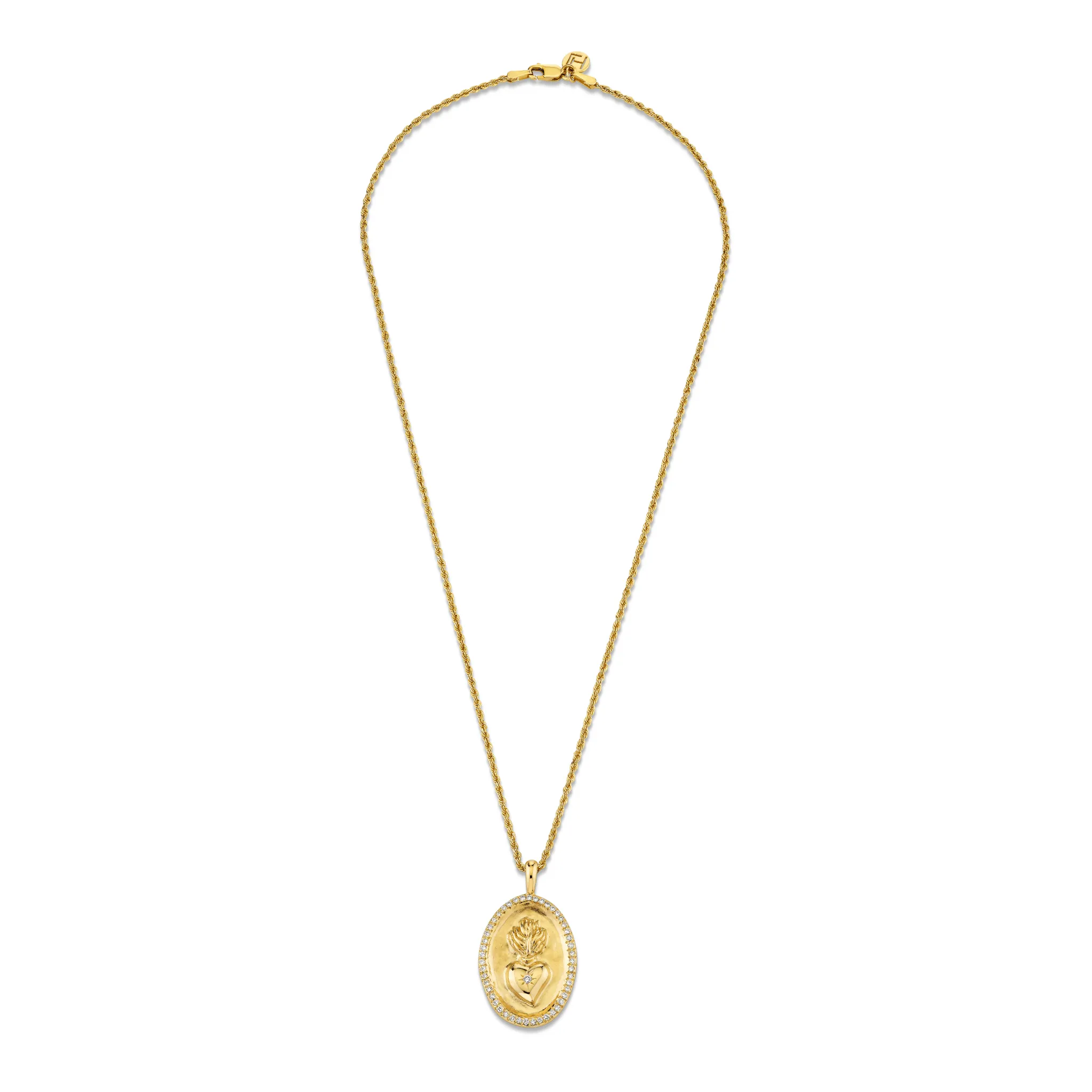 18k Burning Heart Diamond Pendant | Ready to Ship