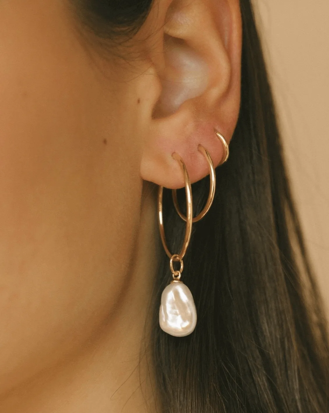 40mm Siena Hoops - 10k Gold