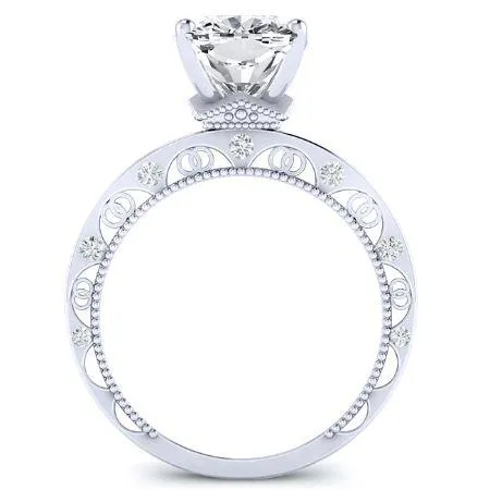Acacia Diamond Matching Band for Cushion Center (Band Only. Engagement Ring Not Included)