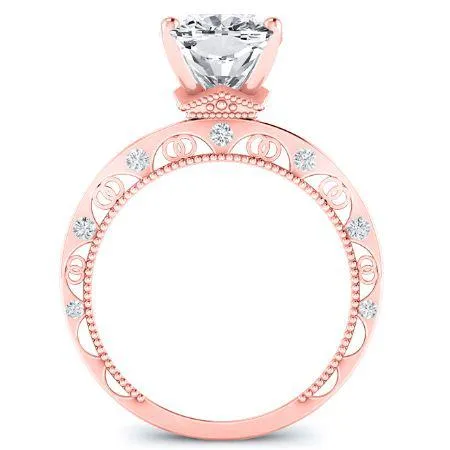 Acacia Diamond Matching Band for Cushion Center (Band Only. Engagement Ring Not Included)