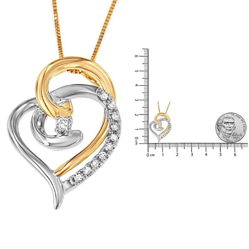 Accent Open Double Heart Spiral Curl