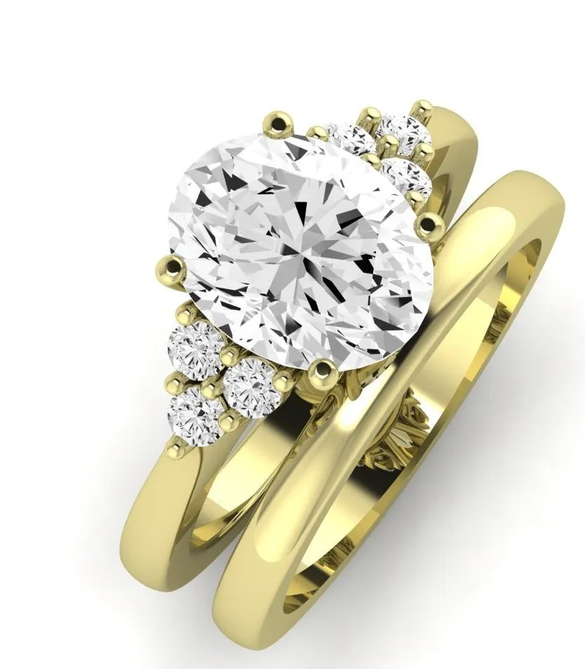 Alyssa Diamond Band for Oval Center Ring