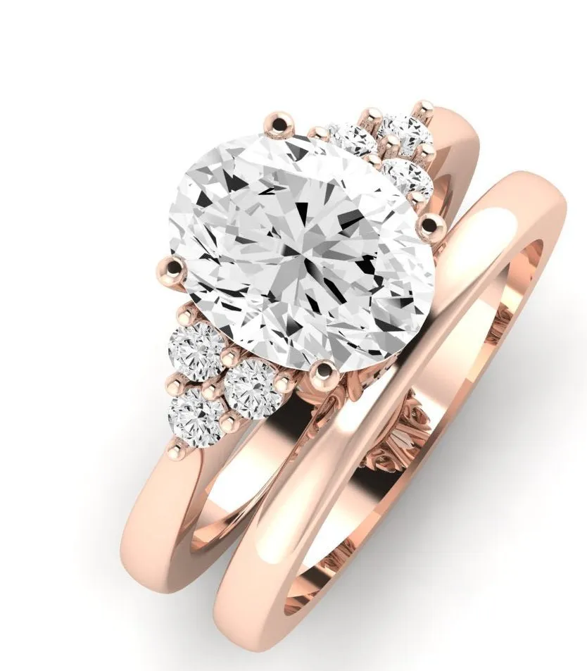 Alyssa Diamond Band for Oval Center Ring