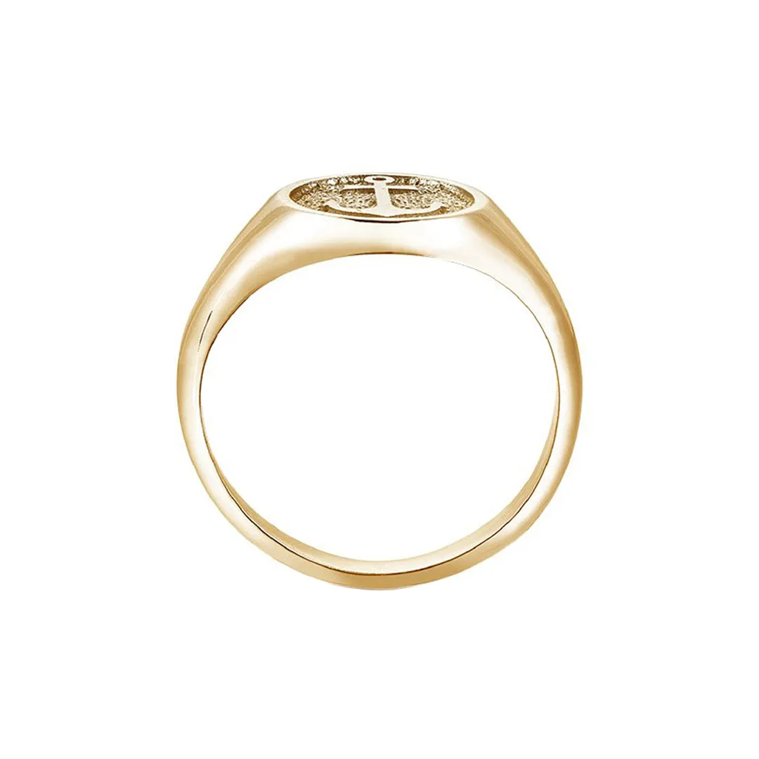 Anchor Ring - Solid Gold