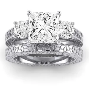 Belladonna Matching Band for Princess Center (Band Only. Engagement Ring Not Included)