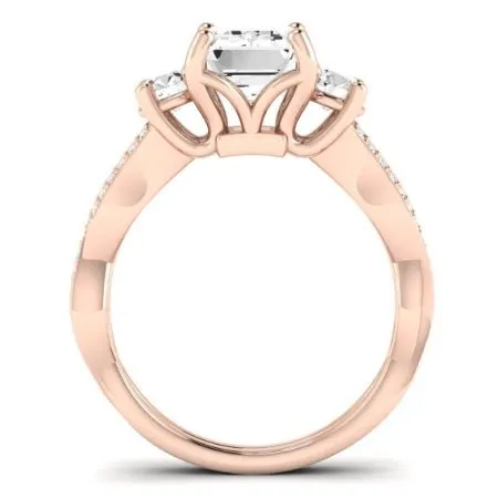 Bottlebrush Diamond Matching Band for Emerald Center (Band Only. Engagement Ring Not Included)