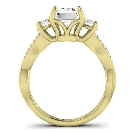Bottlebrush Diamond Matching Band for Emerald Center (Band Only. Engagement Ring Not Included)
