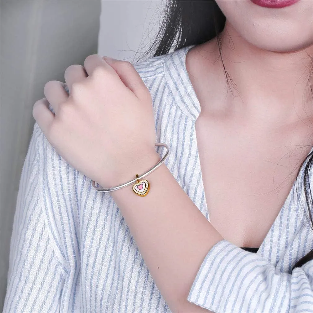Custom4U Photo Charms for Bracelets,925 Sterling Silver/Gold Plated Heart/Tree of Life/Round Charm Bead Personalized with Picture,Custom Personalized Memorial Jewelry Gift for Women Mom