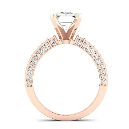 Daphne Lab Diamond Matching Band for Emerald Center (Band Only. Engagement Ring Not Included)
