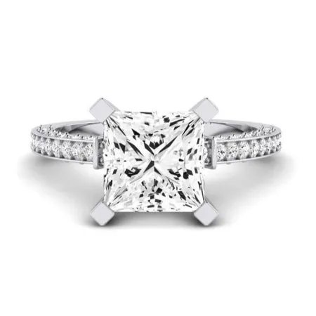 Daphne Lab Diamond Matching Band for Princess Center (Band Only. Engagement Ring Not Included)
