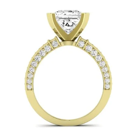 Daphne Moissanite Matching Band for Princess Center  (Band Only. Engagement Ring Not Included)