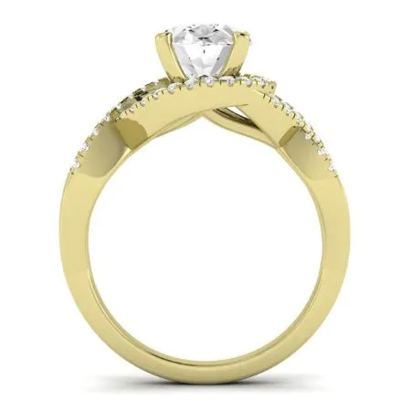 Dianella Diamond Matching Band for Oval Center (Band Only. Engagement Ring Not Included)