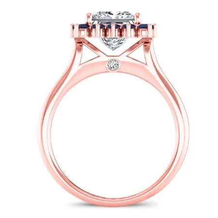 Dicentra Lab Diamond Matching Band for Princess (Band Only. Engagement Ring Not Included)