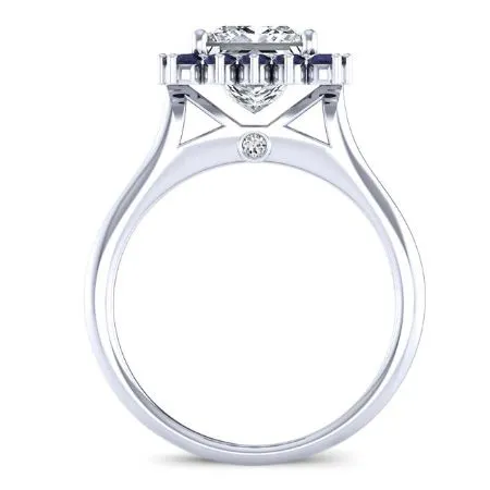 Dicentra Moissanite Matching Band for Princess Center (Band Only. Engagement Ring Not Included)