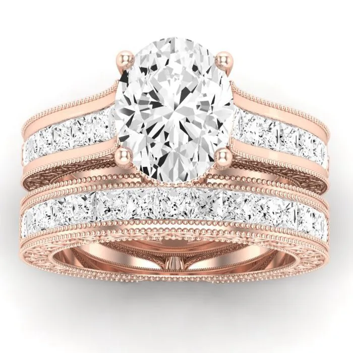 Edelweiss Diamond Matching Band for Oval Center (Band Only. Engagement Ring Not Included)