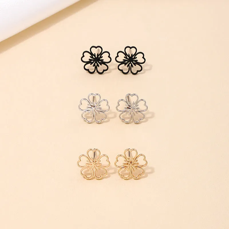 Exquisite Love Earrings Set with Floral Design for Women by Planderful - Vienna Verve Collection