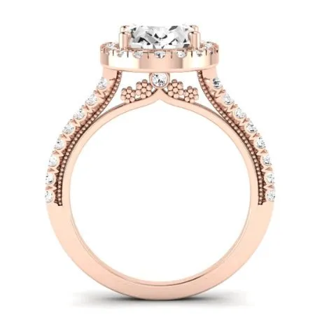 Florizel Moissanite Matching Band for Oval Center (Band Only. Engagement Ring Not Included)