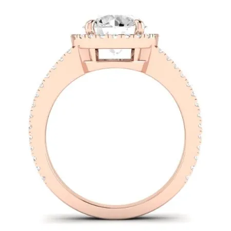 Freesia Moissanite Matching Band for Round Center (Band Only. Engagement Ring Not Included)