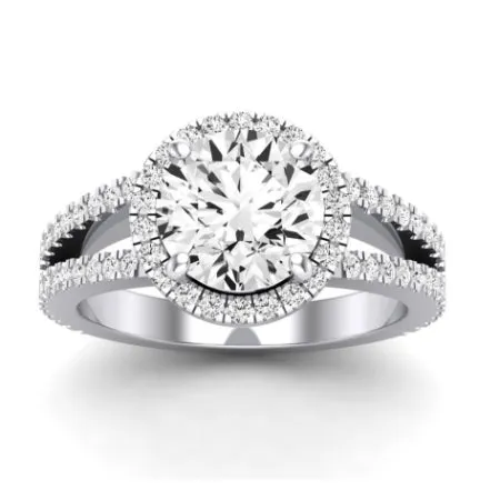 Freesia Moissanite Matching Band for Round Center (Band Only. Engagement Ring Not Included)