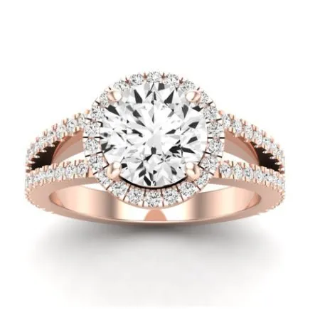 Freesia Moissanite Matching Band for Round Center (Band Only. Engagement Ring Not Included)