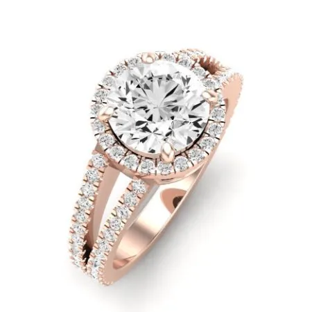 Freesia Moissanite Matching Band for Round Center (Band Only. Engagement Ring Not Included)