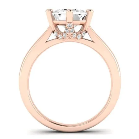 Gardenia Diamond Matching Band for Emerald Center (Band Only. Engagement Ring Not Included)