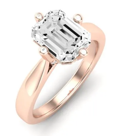 Gardenia Diamond Matching Band for Emerald Center (Band Only. Engagement Ring Not Included)