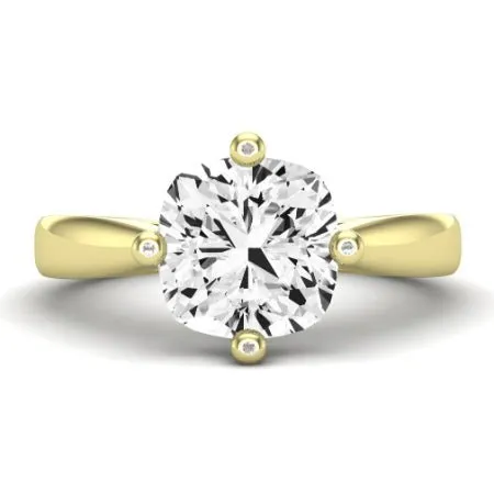 Gardenia Moissanite Matching Band for Cushion Center (Band Only. Engagement Ring Not Included)