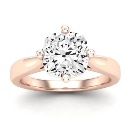 Gardenia Moissanite Matching Band for Cushion Center (Band Only. Engagement Ring Not Included)