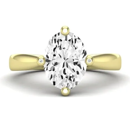 Gardenia Moissanite Matching Band for Oval Center (Band Only. Engagement Ring Not Included)