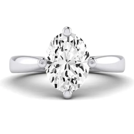 Gardenia Moissanite Matching Band for Oval Center (Band Only. Engagement Ring Not Included)