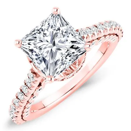 Garland Diamond Matching Band for Princess Center (Band Only. Engagement Ring Not Included)