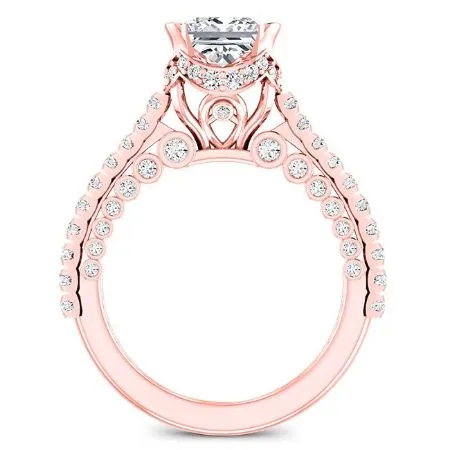 Garland Diamond Matching Band for Princess Center (Band Only. Engagement Ring Not Included)