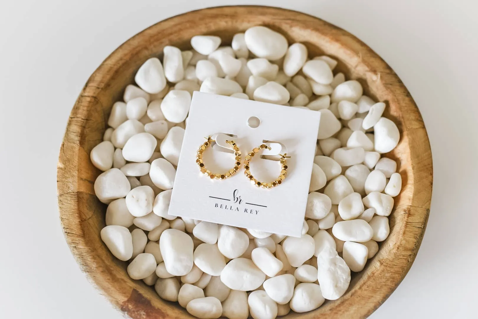 Hadley 18k gold plated hoop earrings-non tarnish