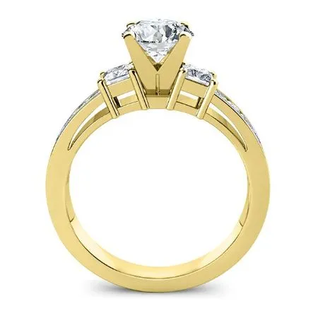 Hazel Diamond Matching Band for Princess Center (Band Only. Engagement Ring Not Included)
