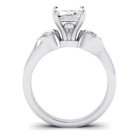 Hibiscus Lab Diamond Matching Band for Emerald Center (Band Only. Engagement Ring Not Included)