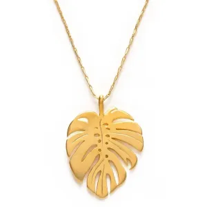 Monstera Leaf Necklace