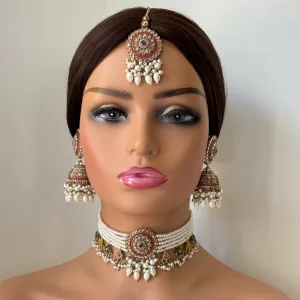 Multi Antique Polki Kundan Indian Necklace Set