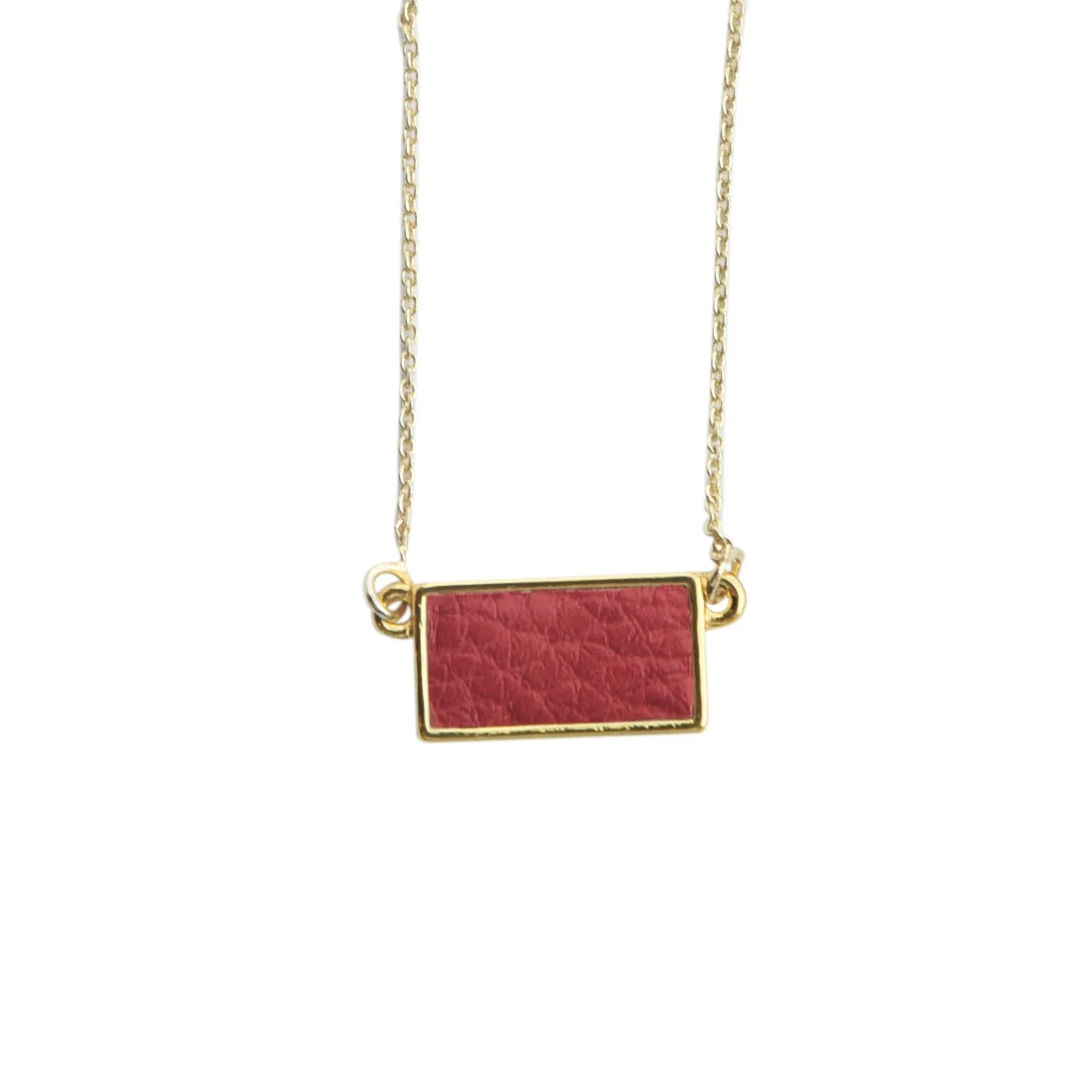 Pebble Grain Rectangle Necklace