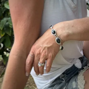 Pietersite Oval Link Bracelet