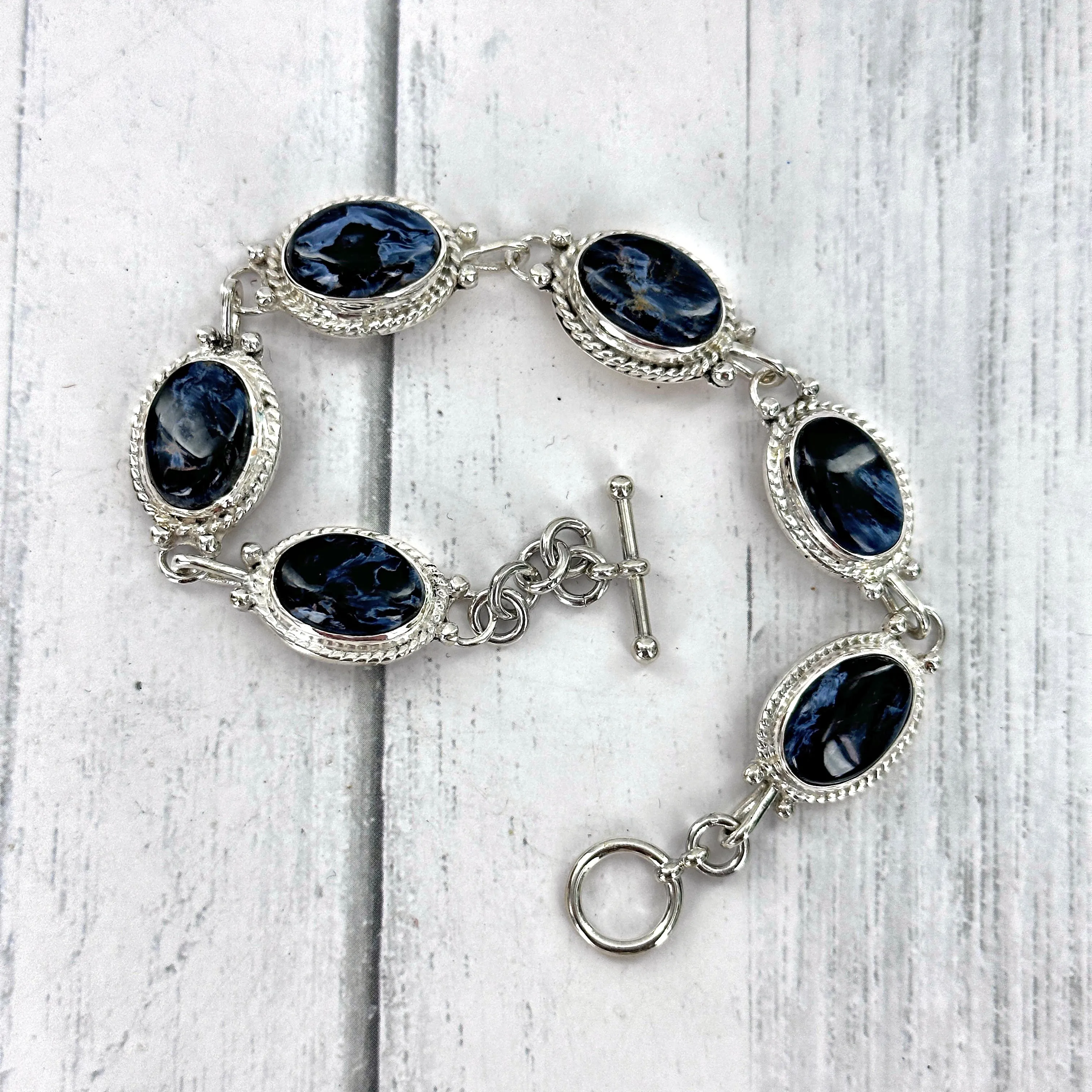 Pietersite Oval Link Bracelet