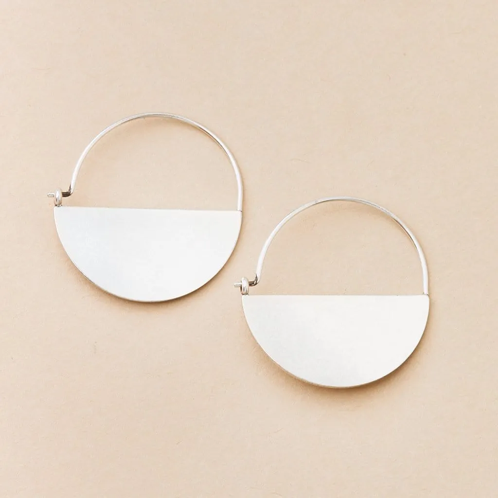 Sterling Silver Lunar Hoop