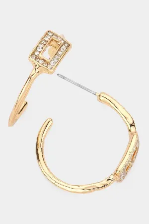 Take It Easy Gold Half Hoop Earrings