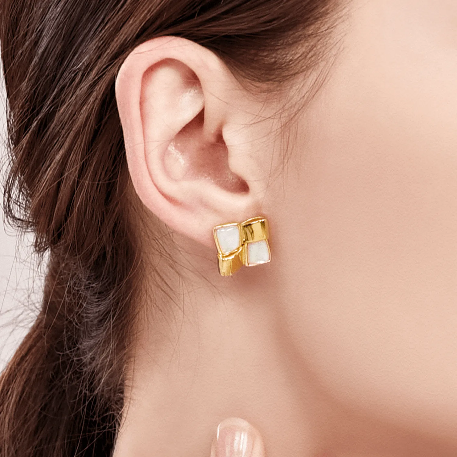 Textile Stud Earrings