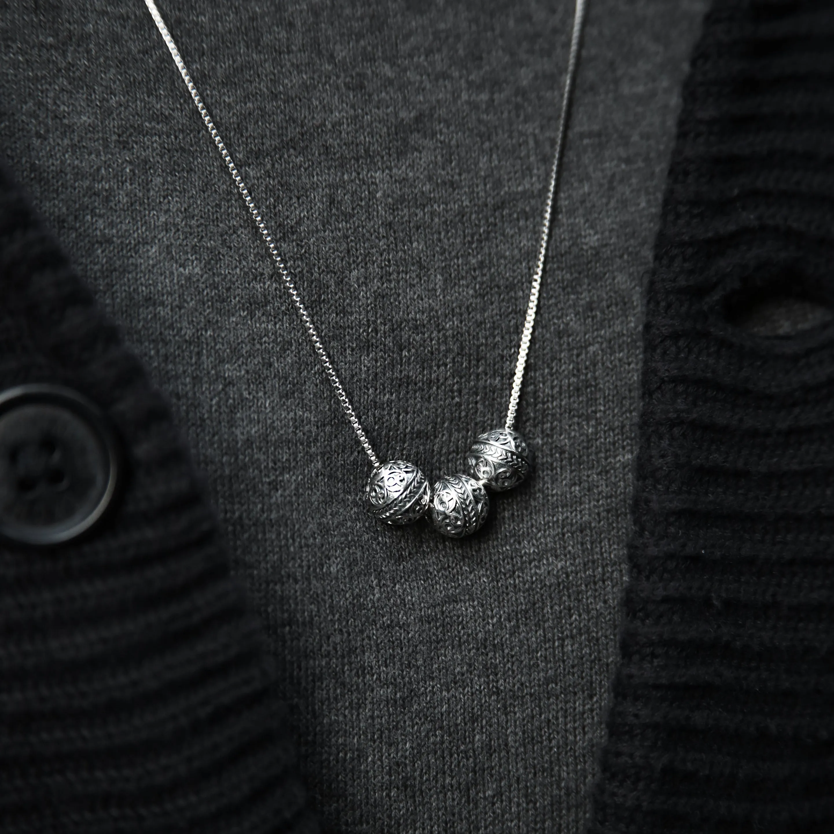 Triple Azuro Classic Necklace